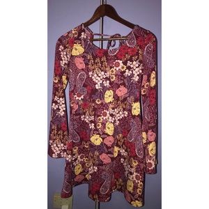 Long sleeves retro dress